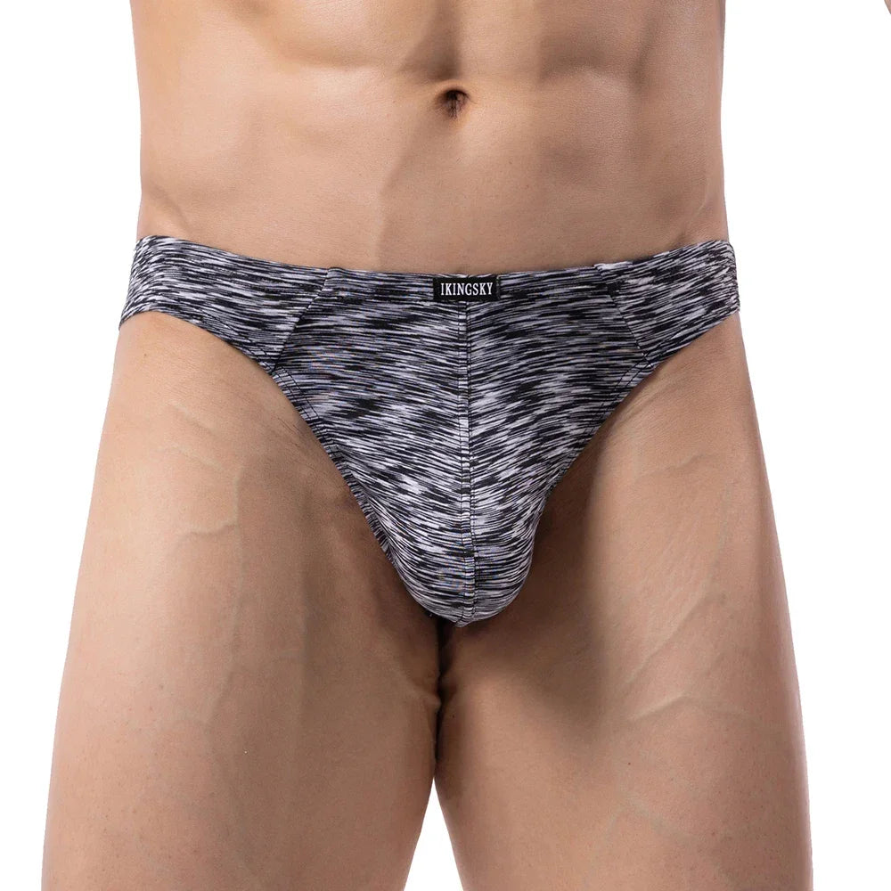 String bombé à séchage rapide pour homme, sous-vêtement coloré à dos en T, culotte extensible et sportive pour homme