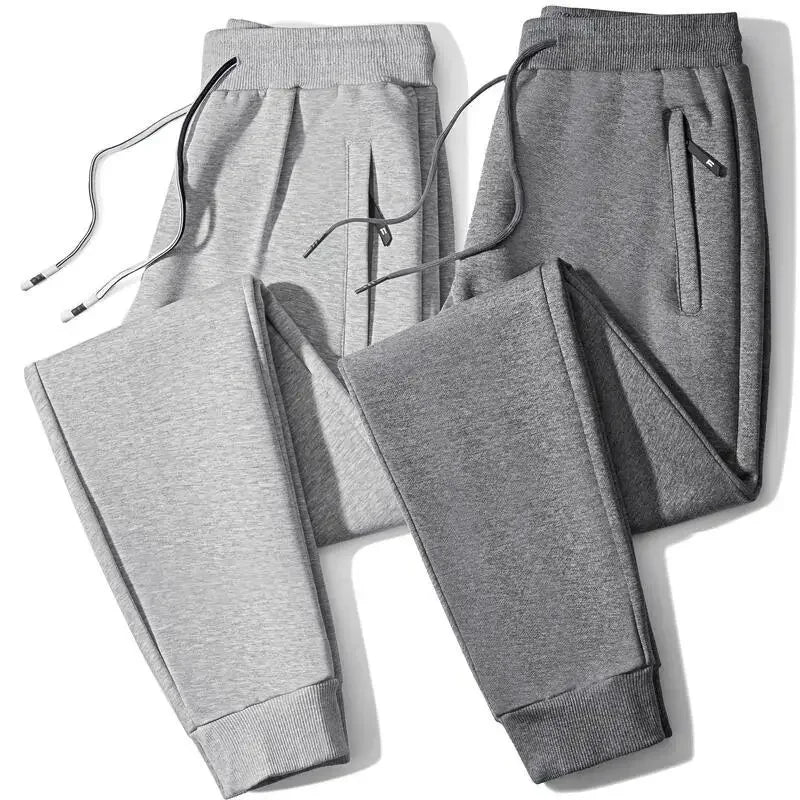Sporty Men Jogger Pants - Mid Rise Elastic Waist