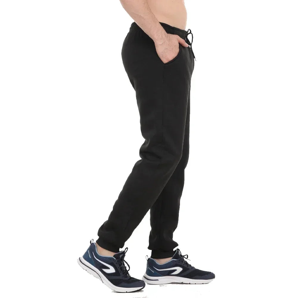 Sporty Casual Unisex Jogger Pants - Mid Rise Fleece Comfort