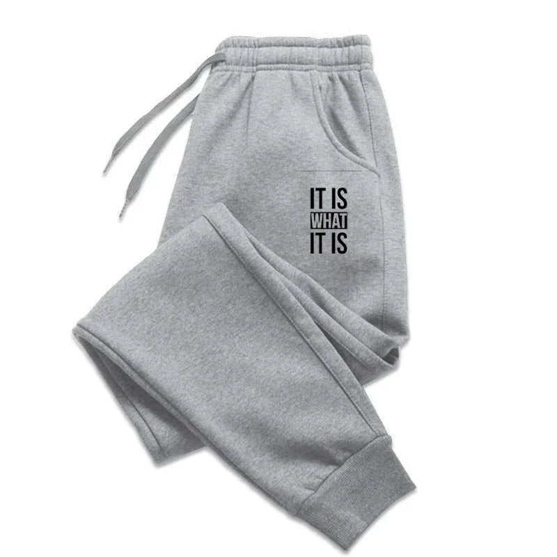 Streetwear Men Jogger Pants - Mid Rise Warm