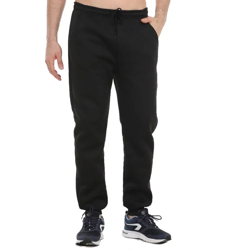 Sporty Casual Unisex Jogger Pants - Mid Rise Fleece Comfort