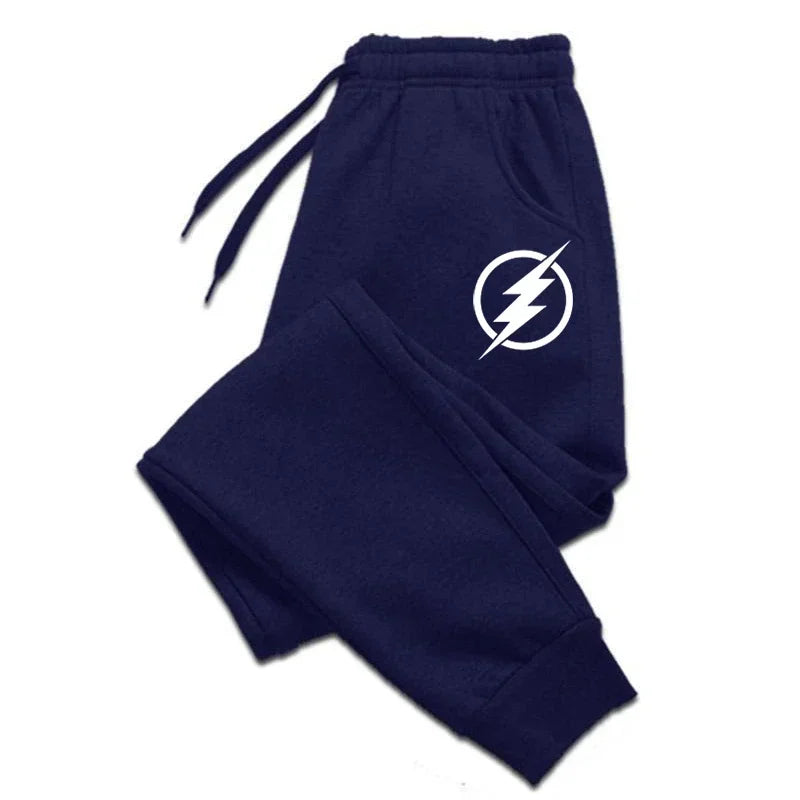 Streetwear Men Jogger Pants - Mid-Rise Drawstring Tapered Fit