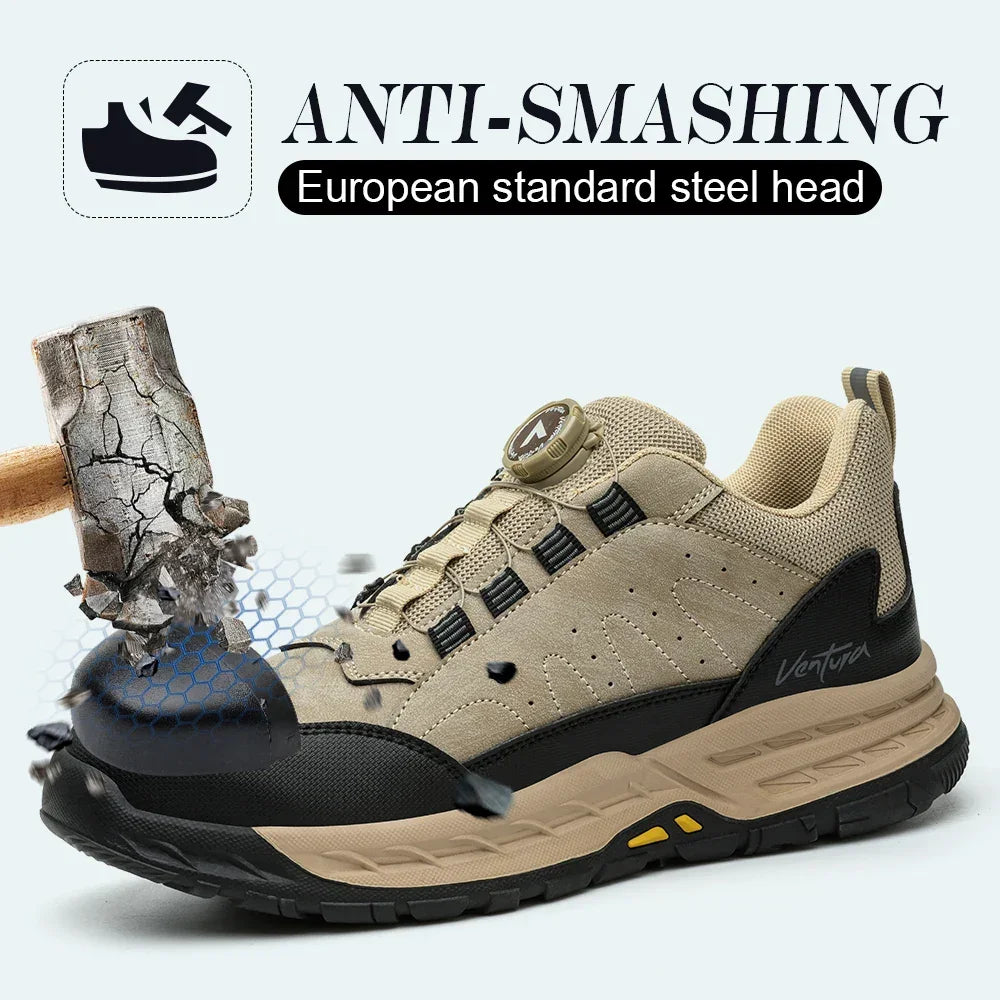 Unisex Sneakers - Low-Top Unisex Safety Sneakers - Lace-Up All-Season Shoes-Sneakers-LeStyleParfait