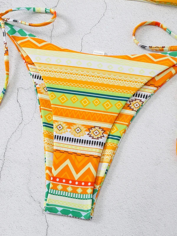 Women Bohemian Halter Bikini Set