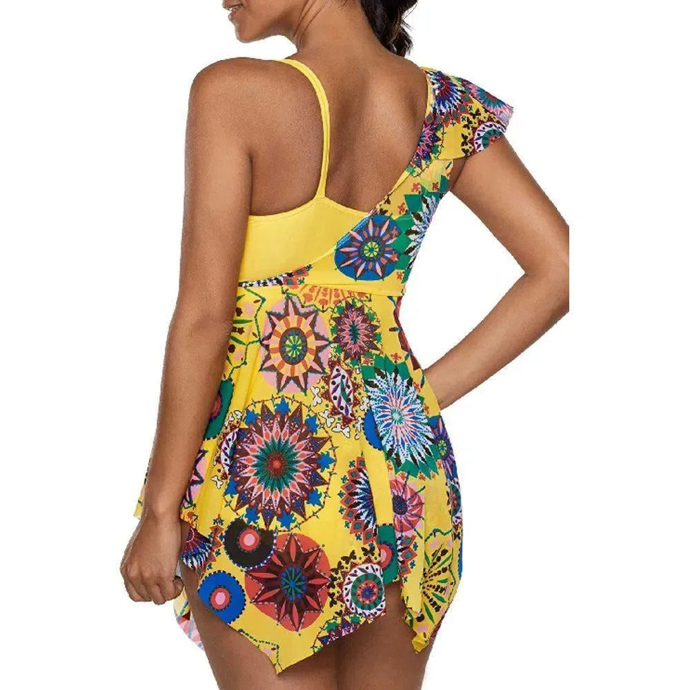 Women Floral One Piece Swimsuit