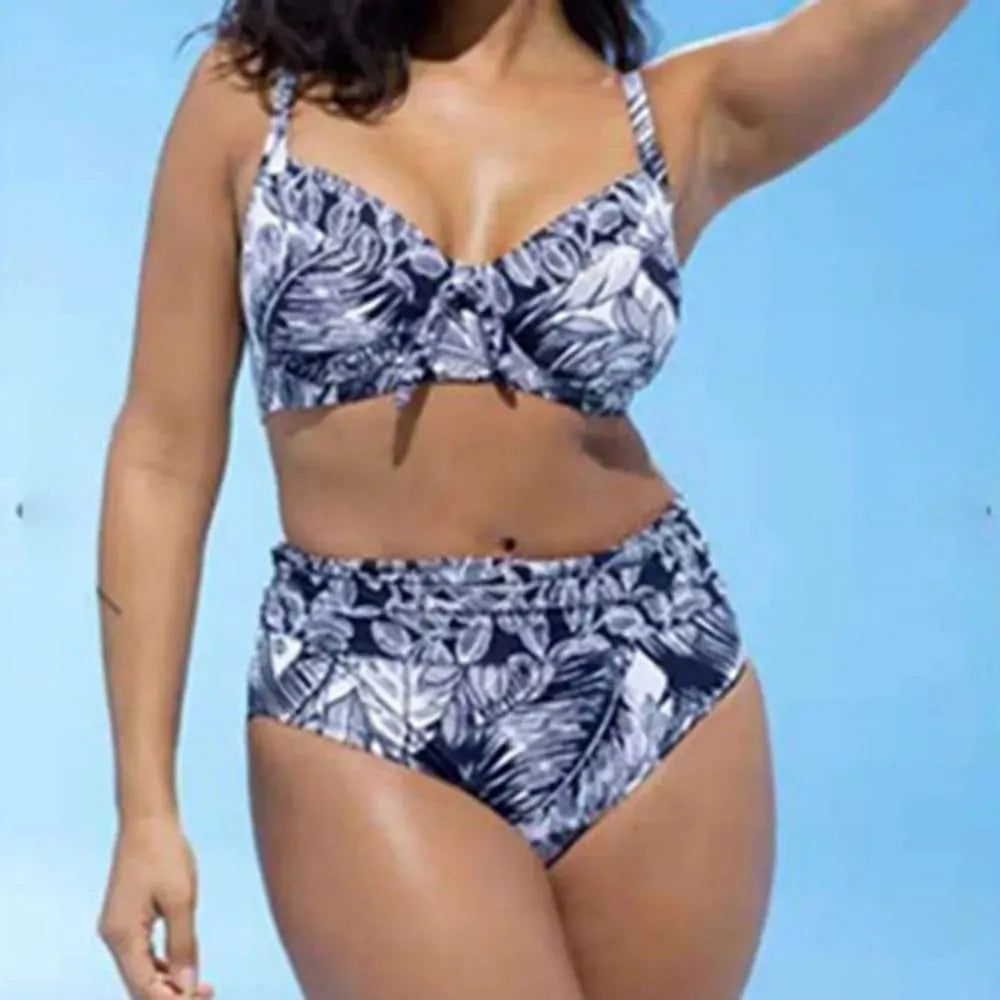 Women Floral Push Up High Waisted Bikini Set