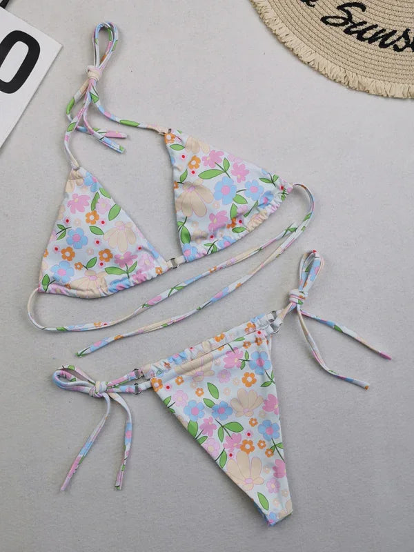 Women Polka Dot String Bikini Set