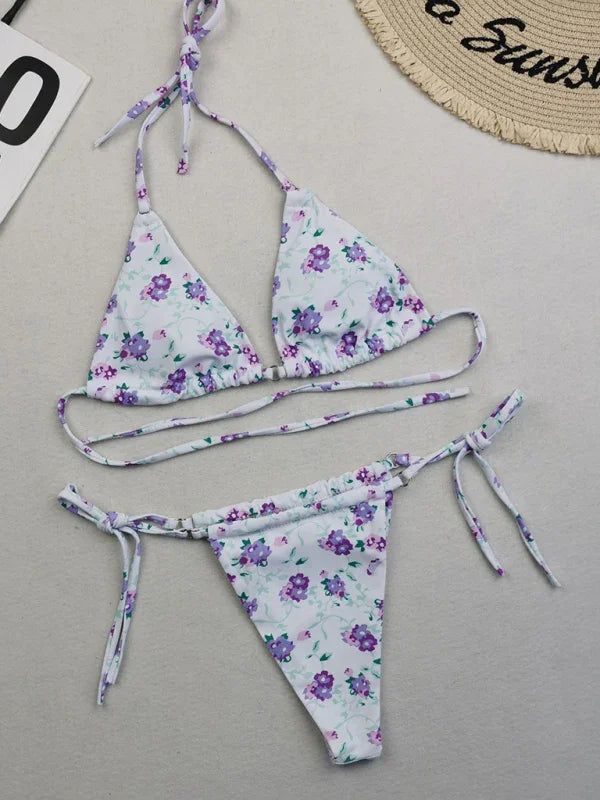 Women Polka Dot String Bikini Set