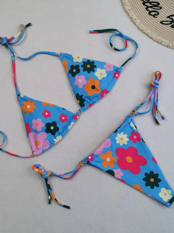 Women Polka Dot String Bikini Set
