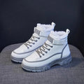 Women's Boots - Women Mid-Top Ankle Boots Sneakers - Lace-Up Winter Sneaker Boots-Boots-LeStyleParfait