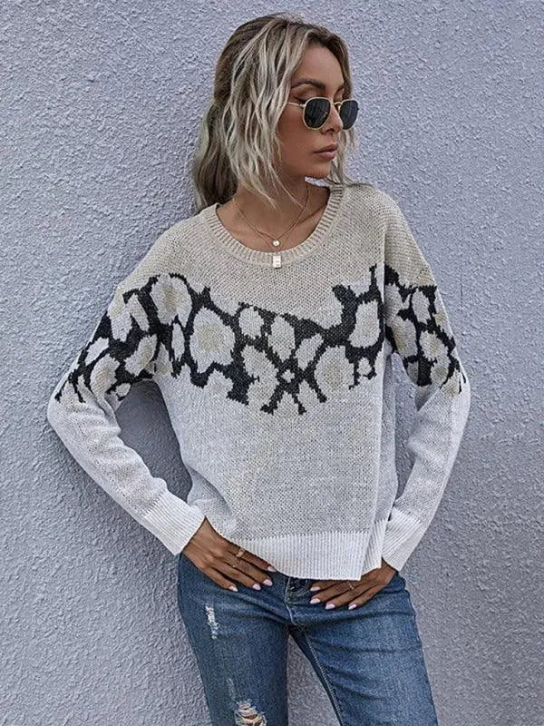 Women’s Graphic Crew-Neck Pullover Sweater