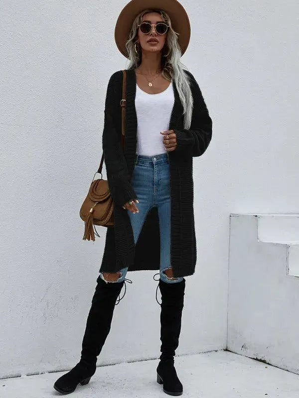 Women’s Open Knit Longline Cardigan Sweater – Lightweight