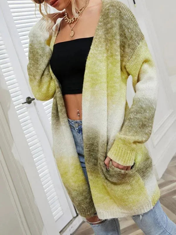 Women’s Oversized Tie-Dye Cardigan Sweater – Longline Fit