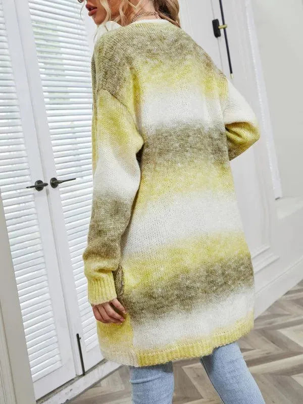 Women’s Oversized Tie-Dye Cardigan Sweater – Longline Fit