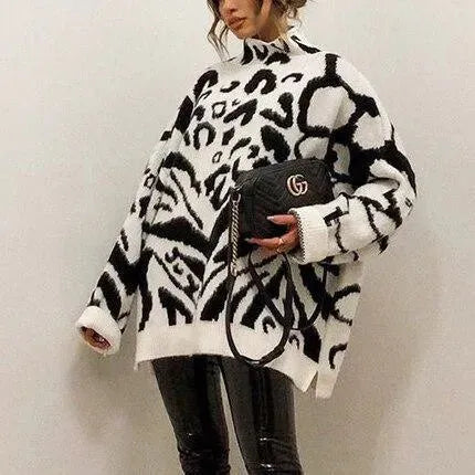 Women’s Oversized Turtleneck Pullover Sweater