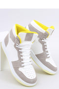 Women's Sneakers - High-Tops Women Sneakers - Platform Ankle Boots - Lace-Up Shoes