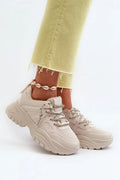 Women's Sneakers - Low-Top Platform Sneakers Shoes - Lace-Up All-Season Shoes-Sneakers-LeStyleParfait