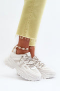 Women's Sneakers - Low-Top Platform Sneakers Shoes - Lace-Up All-Season Shoes