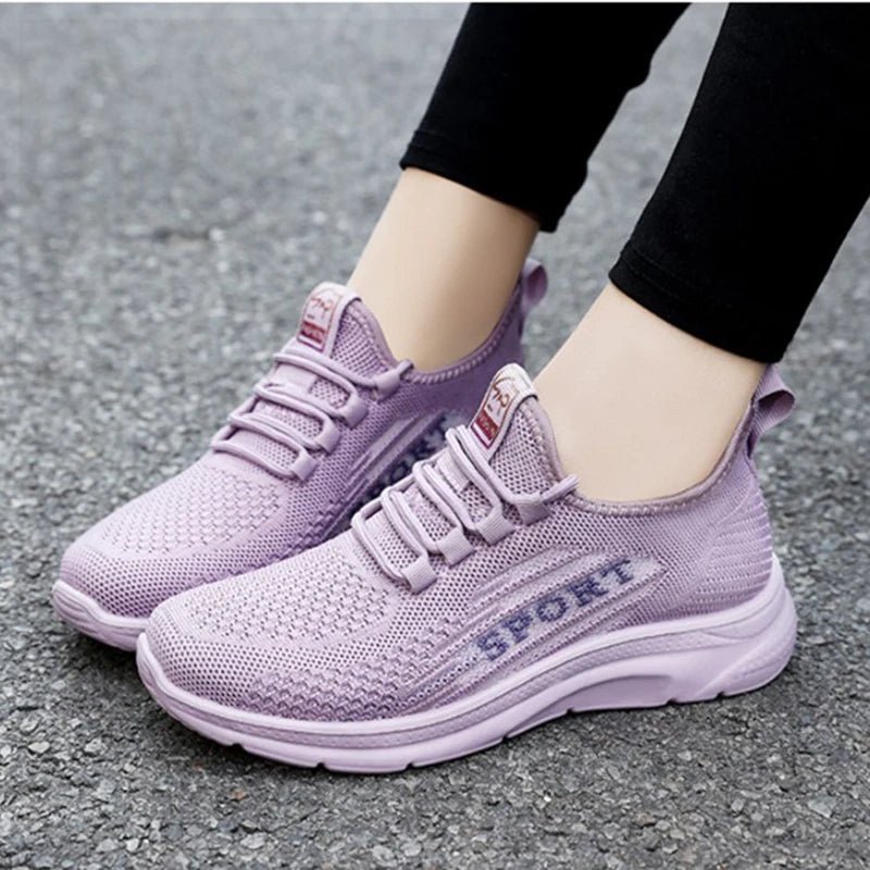 Women's Sneakers - Low-Top Women Platform Wedge Sneakers - Lace-Up Spring-Autumn Shoes