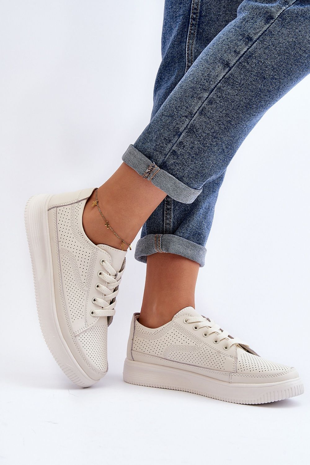 Women's Sneakers - Low-Top Women Sneakers - Lace-Up Spring Summer Autumn Shoes