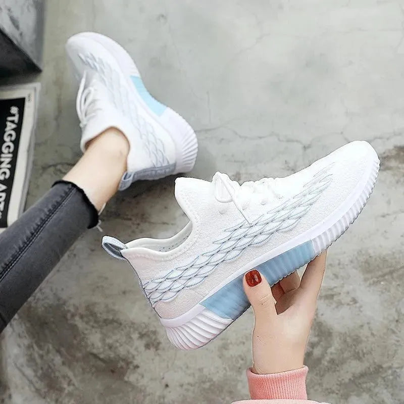 Women's Sneakers - Low-Top Women Sneakers - Lace-Up Spring-Summer Sneakers