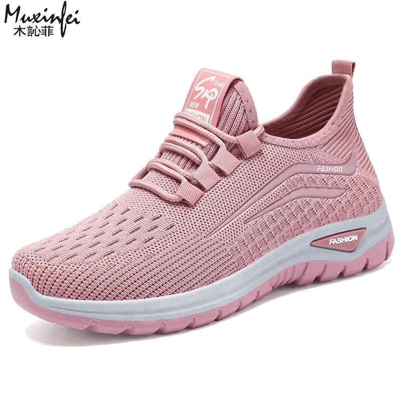Women's Sneakers - Low-Top Women Sneakers - Lace-Up Spring-Summer Sneakers