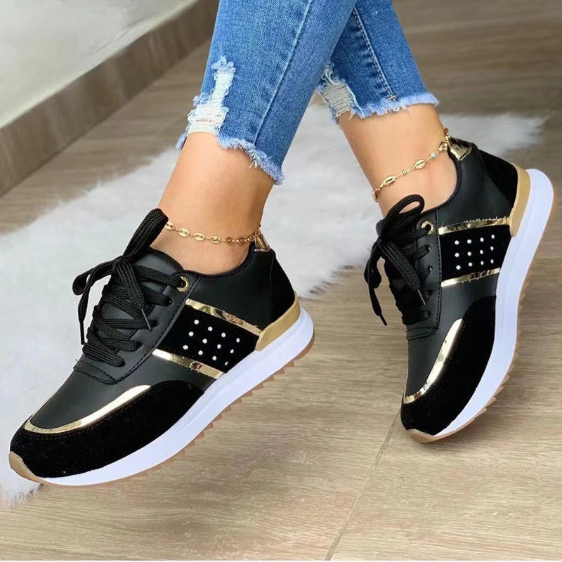 Women's Sneakers - Women Platform Sneakers - Lace-Up Spring-Autumn Shoes