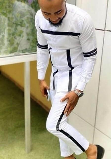 African Men Clothing Sets, Black Stripes - Clothing Set - LeStyleParfait
