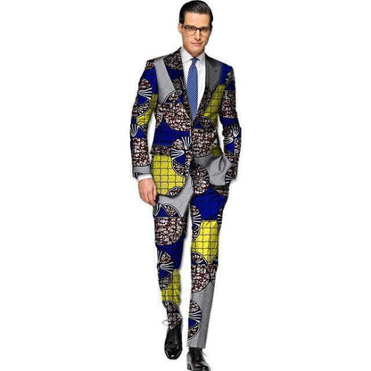 African Print Two Piece Suit - African Suit - LeStyleParfait