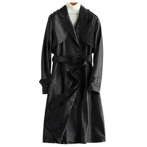 Angel Leather Trench Coat for Women - Trench Coat - LeStyleParfait