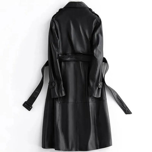 Angel Leather Trench Coat for Women - Trench Coat - LeStyleParfait