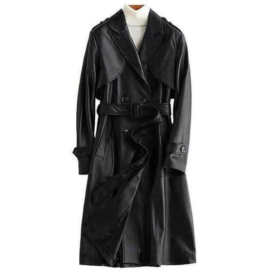 Angel Trench Coat For Women, Leather - Trench Coat - LeStyleParfait