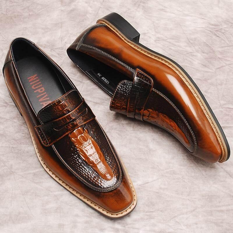Angelo Leather Penny Loafers For Men - Loafer Shoes - LeStyleParfait