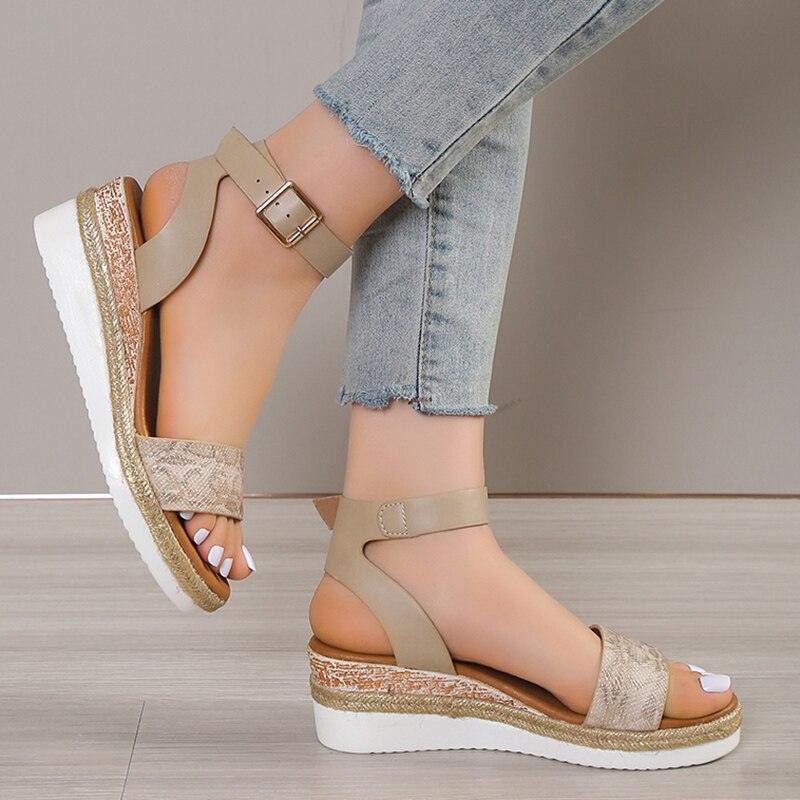 Ankle Strap Wedge Sandals - Wedge Shoes - LeStyleParfait