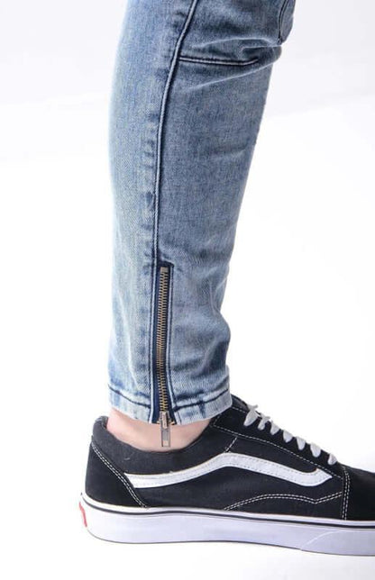 Ankle Zipper Streetstyle Jeans - Men's Jeans - LeStyleParfait