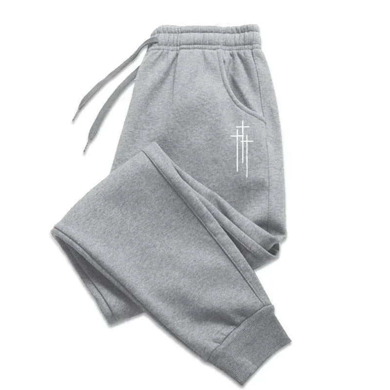 Pantalon de jogging Athleisure pour homme - Tricot doux taille mi-haute