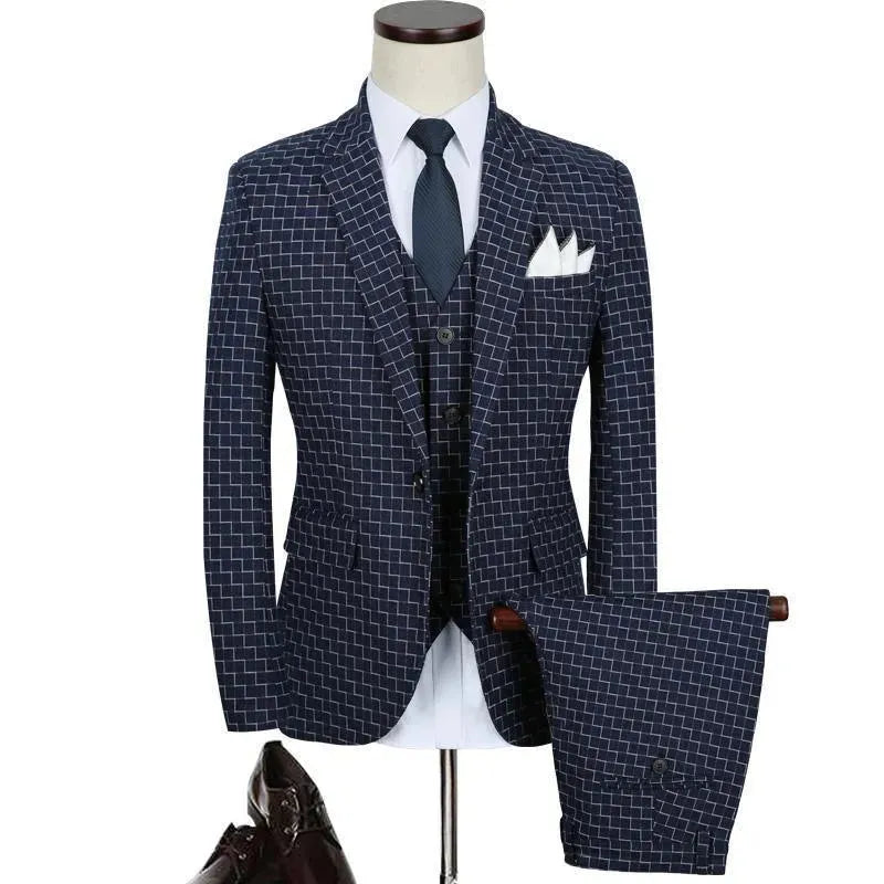 Attenborough Three Piece Slim Fit Suit - Three Piece Suit - LeStyleParfait