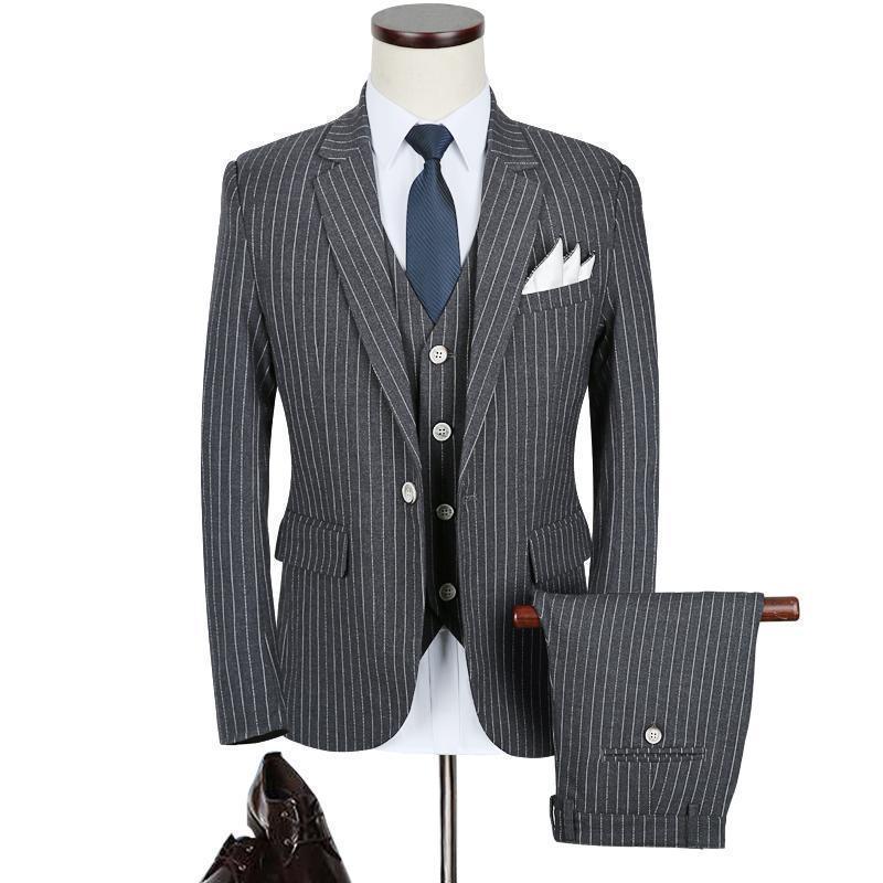 Bale Three Piece Striped Suit - Three Piece Suit - LeStyleParfait