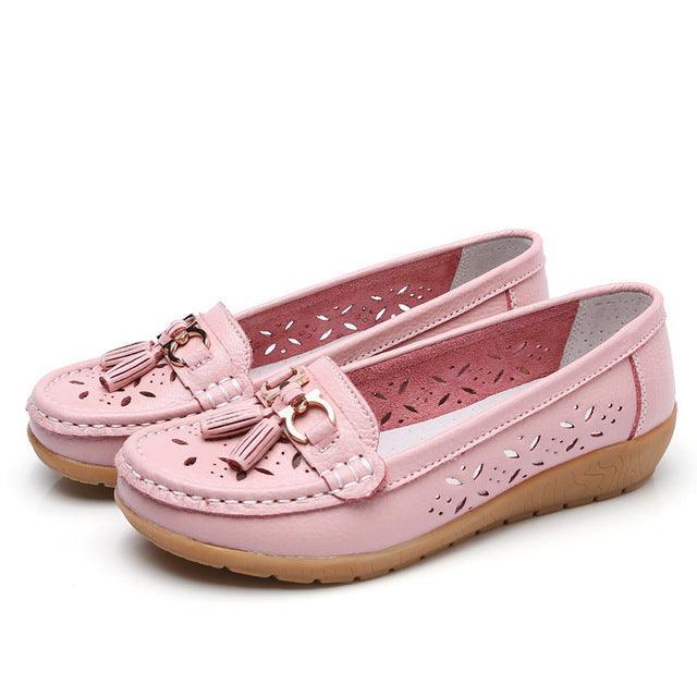 Ballerina Leather Flat Shoes - Loafer Shoes - LeStyleParfait