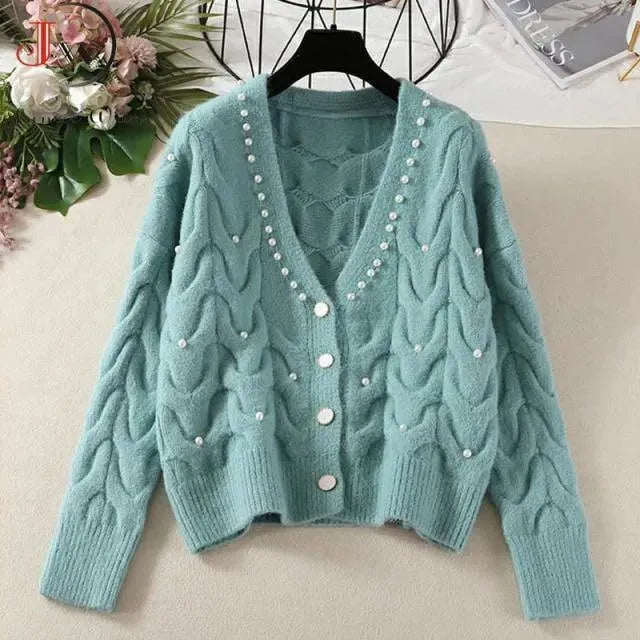 Beaded Casual Women Cardigan Sweaters - Cardigan Sweater - LeStyleParfait