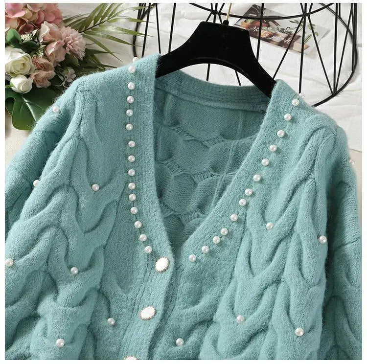 Beaded Casual Women Cardigan Sweaters - Cardigan Sweater - LeStyleParfait
