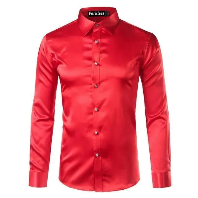 Beefheart Satin Silk Shirt For Men - Silk Shirt - LeStyleParfait