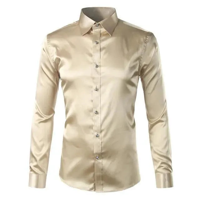 Beefheart Satin Silk Shirt For Men - Silk Shirt - LeStyleParfait