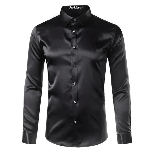 Beefheart Satin Silk Shirt For Men - Silk Shirt - LeStyleParfait