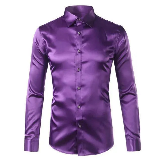 Beefheart Satin Silk Shirt For Men - Silk Shirt - LeStyleParfait