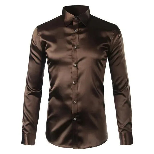 Beefheart Satin Silk Shirt For Men - Silk Shirt - LeStyleParfait