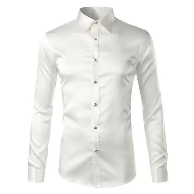 Beefheart Satin Silk Shirt For Men - Silk Shirt - LeStyleParfait