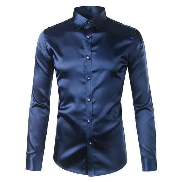 Beefheart Satin Silk Shirt For Men - Silk Shirt - LeStyleParfait