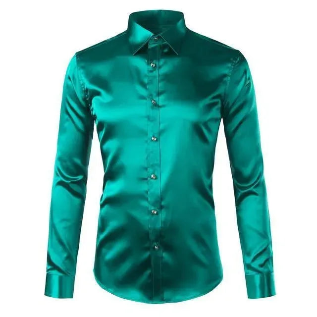 Beefheart Satin Silk Shirt For Men - Silk Shirt - LeStyleParfait