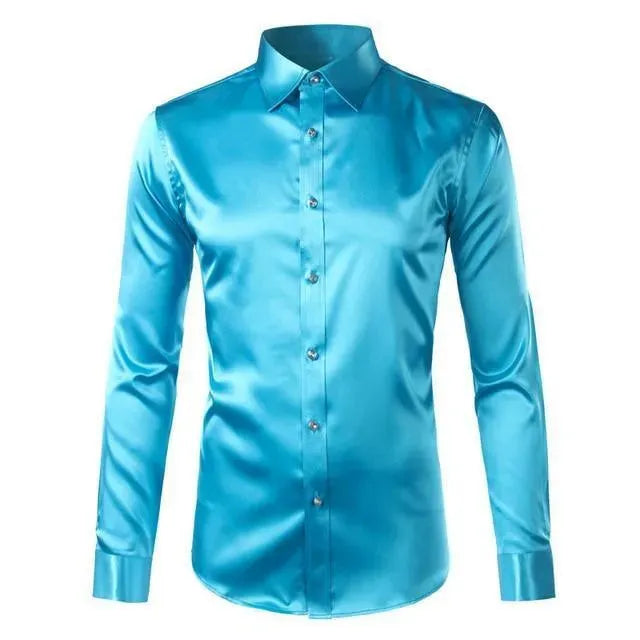 Beefheart Satin Silk Shirt For Men - Silk Shirt - LeStyleParfait